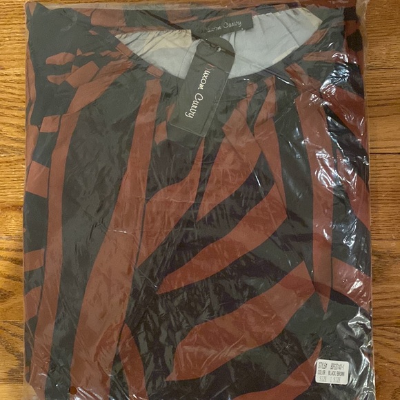 ANIMAL PRINT VOLUMINOUS MAXI DRESS - Picture 6 of 6